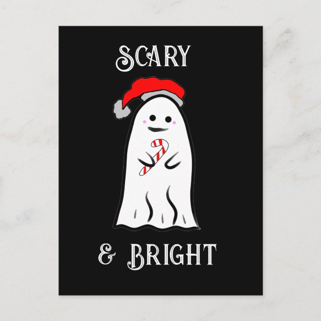 Candy cane Ghost Vykort (Framsida)