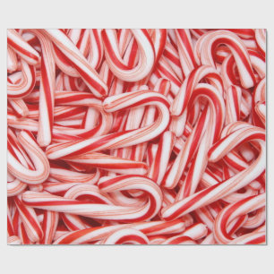Candy cane Gift Wrapping Papprare Presentpapper