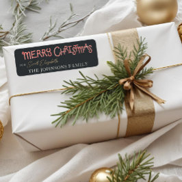 Candy cane God jul Gift-etikett Returadress Etikett