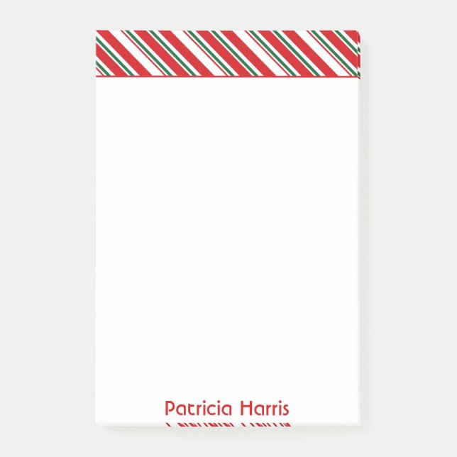 Candy cane görar randig | jul post-it block (Framsida)
