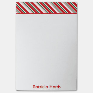 Candy cane görar randig jul post-it block