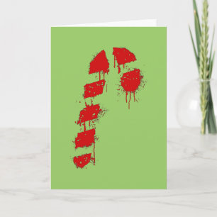 Candy cane Graffiti Helgkort