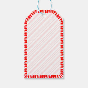Candy cane Gräns, tom jul-Anpassningsbar Presentetikett