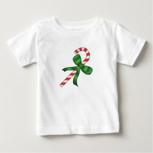 Candy cane Grönt Bow Helgdag jul T-Shirts