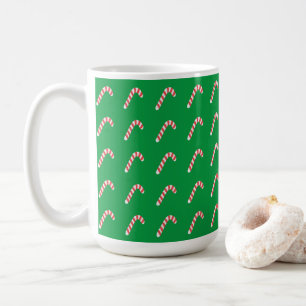 Candy cane Grönt Cute Simple jul Helgdag Kaffemugg