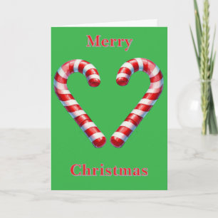 candy cane hart kort