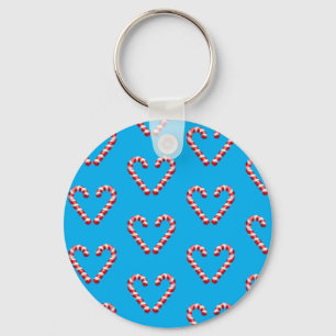 candy cane hart nyckelring