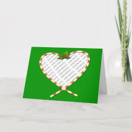 Candy cane Heart ditt foto Helgkort