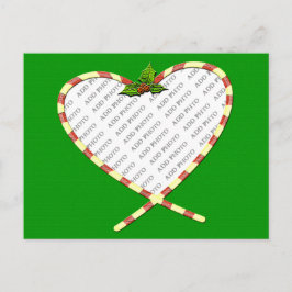 Candy cane Heart ditt foto Vykort