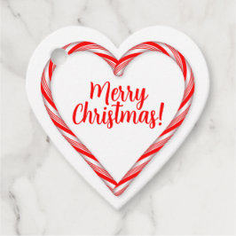 Candy cane Heart Gåvor Etiketter