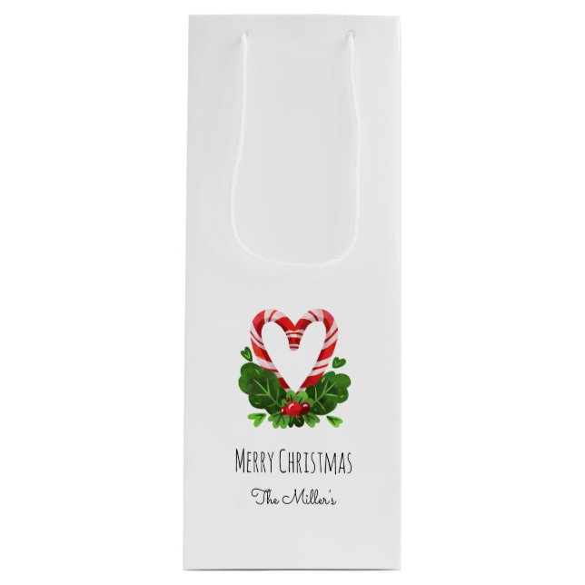 Candy cane Heart God jul NAMN Festive Roligt (Framsidan)