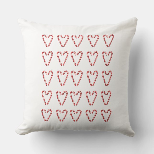 Candy Cane Heart Image Sweet Christmas Holiday  Kudde (Framsida)