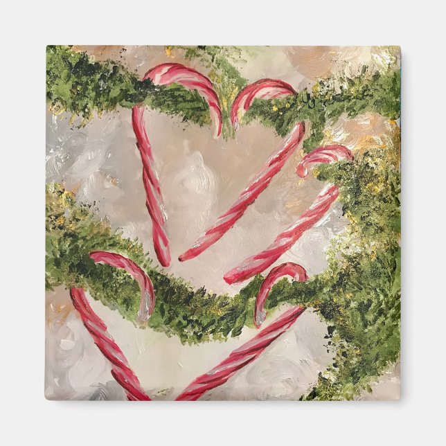 Candy cane Heart Magnet (Framsidan)