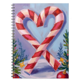 Candy Cane Heart Merry Christmas Anteckningsbok