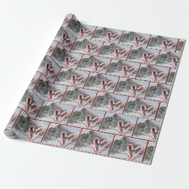 Candy cane Heart på Barnwood Presentpapper