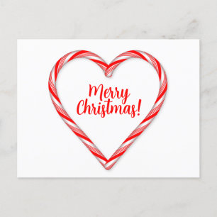 Candy cane Heart Vykort