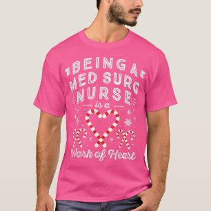 Candy cane HeartJul Medicinskt kirurgisk sjuksköte T Shirt