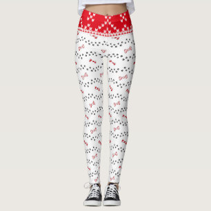 Candy cane Helgdag Hund Tass jul Leggings