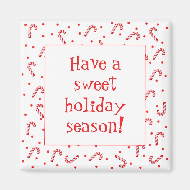 Candy cane Helgdag kylskåp, magnet (Framsidan)