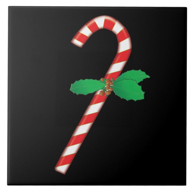 Candy cane Helgdag Tile Kakelplatta (Framsidan)
