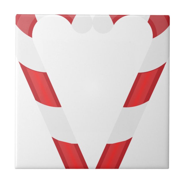 candy cane hjärta kakelplatta (Framsidan)