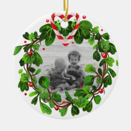 Candy cane Hjärtsandning Foto God jul år Julgransprydnad Keramik