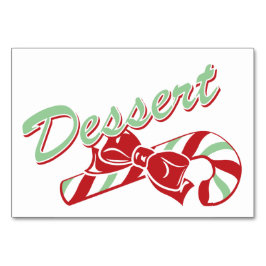 Candy cane Holly | Retro Desert Bord-kort 3 x 5 Bordsnummer
