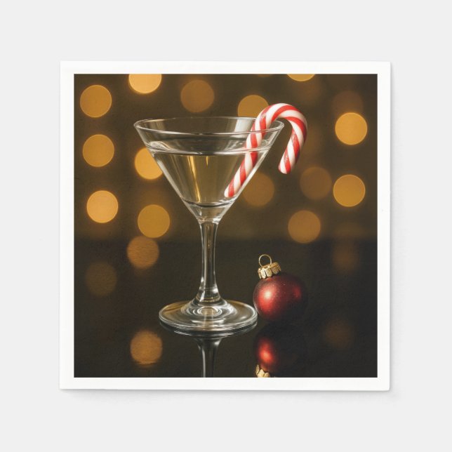 Candy Cane i en julmartini Pappersservett (Framsidan)