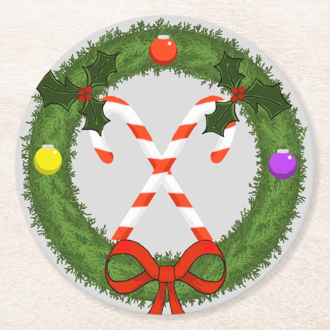 Candy cane i Helgdag för andning Underlägg (Framsidan)