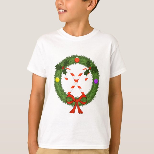 Candy cane i utandningsboxar T-Shirt (Framsida)