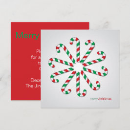 Candy cane inbjudningar