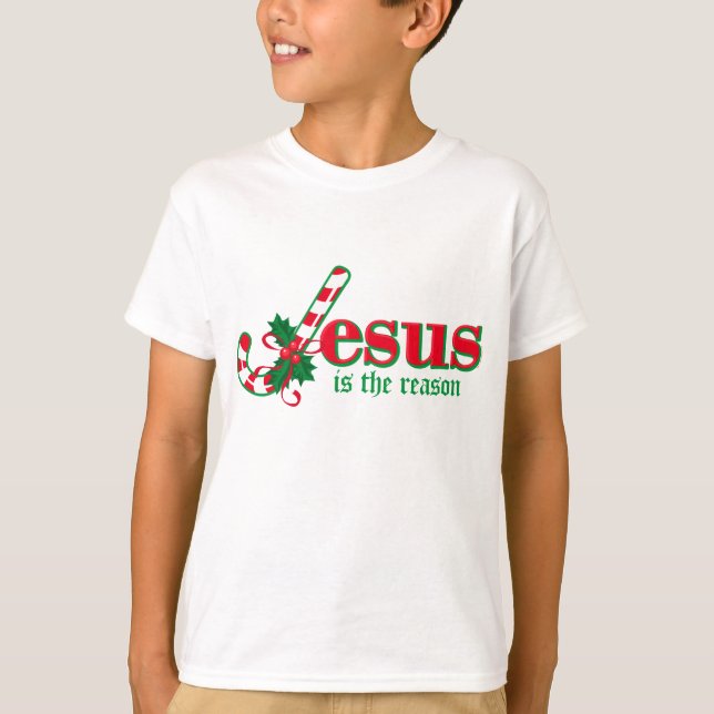 Candy cane Jesus Shirt Tee Shirt (Framsida)
