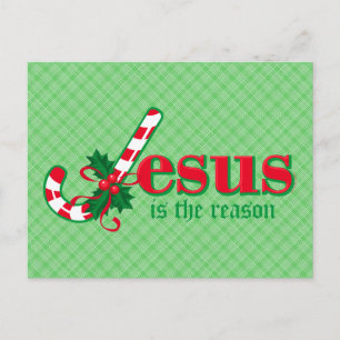 Candy cane Jesus vykort