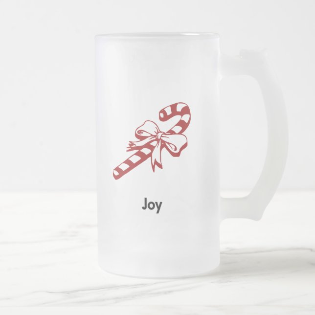 Candy cane Joy Frostat Ölglas (Höger)