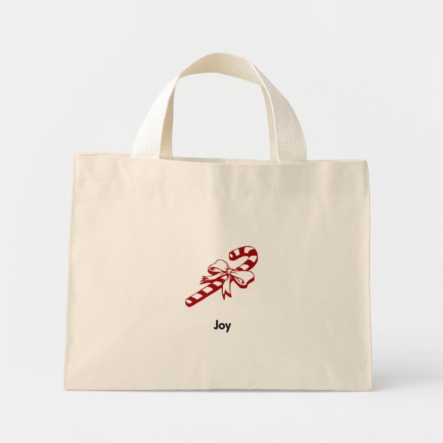 Candy cane Joy Mini Tygkasse (Framsidan)