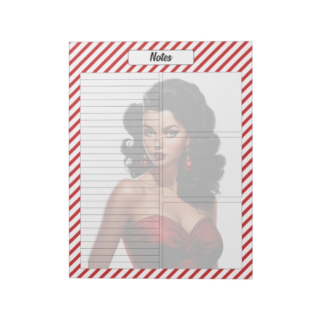 Candy cane jul anteckningsblock (Roterad)