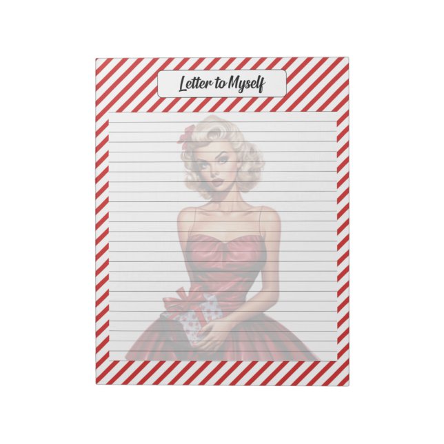 Candy cane jul anteckningsblock (Roterad)