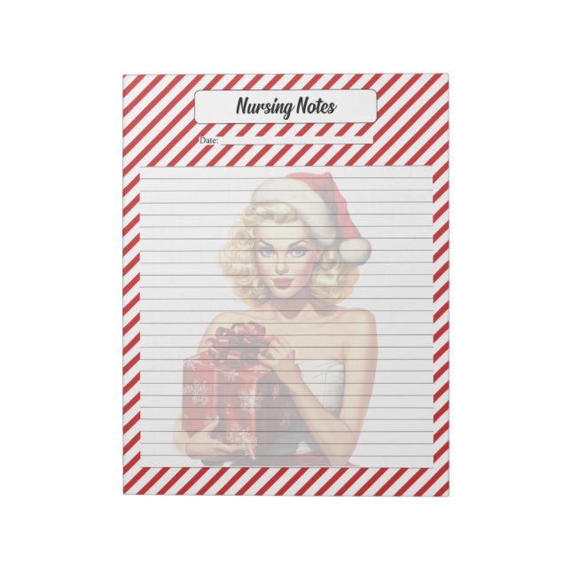 Candy cane jul anteckningsblock (Roterad)