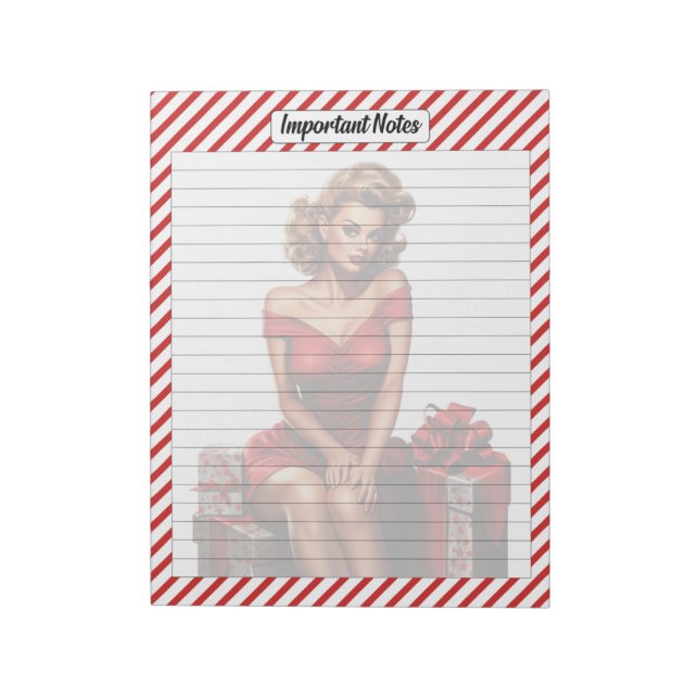 Candy cane jul anteckningsblock (Roterad)