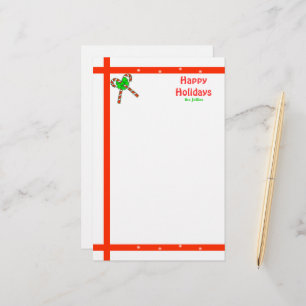 Candy cane jul brevpapper