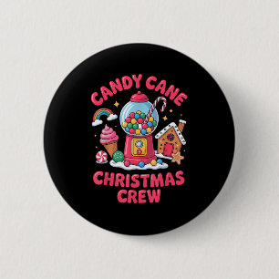 Candy Cane Jul Crew Gumball Pepparkakor Pepparmynt Knapp