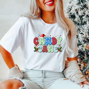 Candy cane Jul Kvinnor i T-Shirt