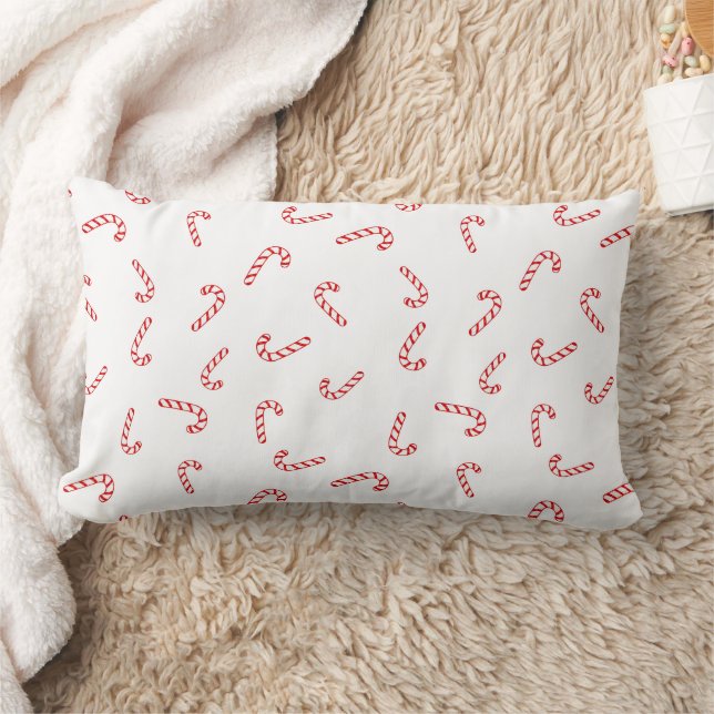 Candy cane jul lumbarkudde (Filt)