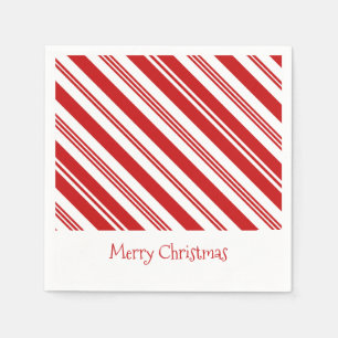 Candy cane jul pappersservett
