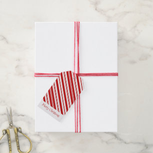 Candy cane jul presentetikett