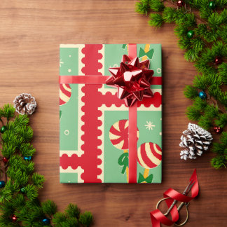 Candy cane jul presentpapper