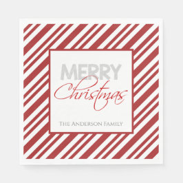 Candy cane jul Rand | ANPASSNINGSBAR Pappersservett