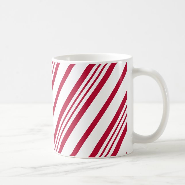 Candy cane jul rand kaffemugg (Höger)