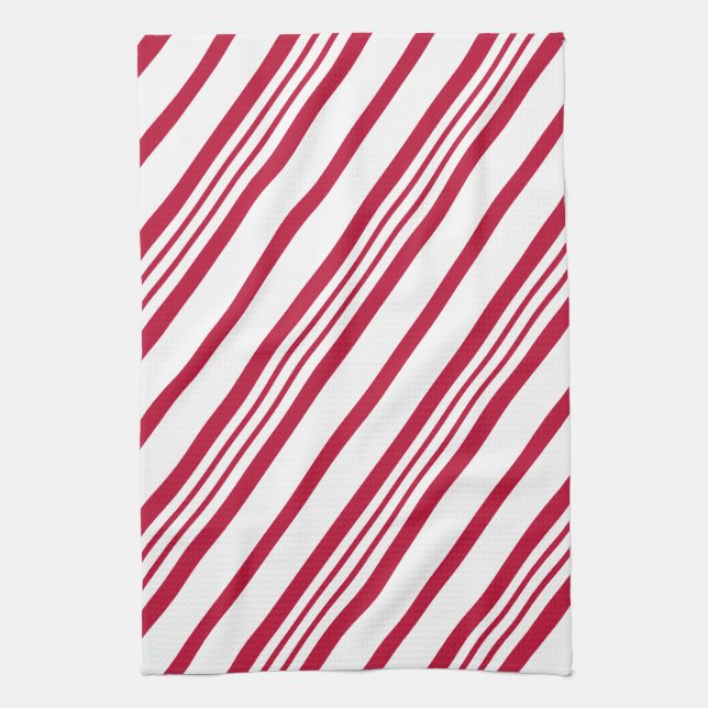 Candy cane jul rand kökshandduk (Vertikal)