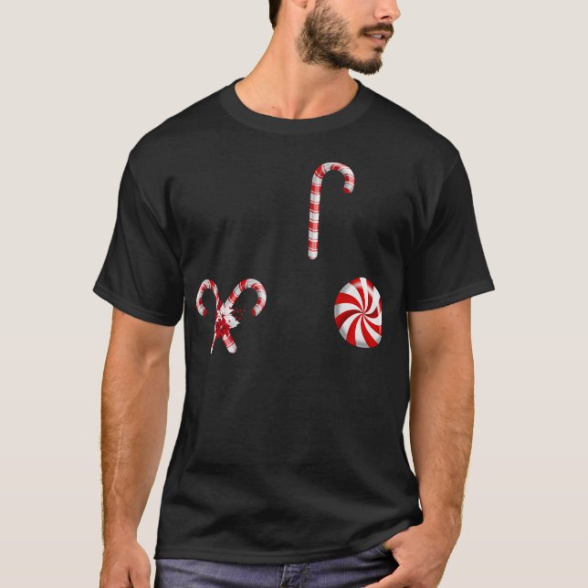 Candy cane jul t shirt (Framsida)